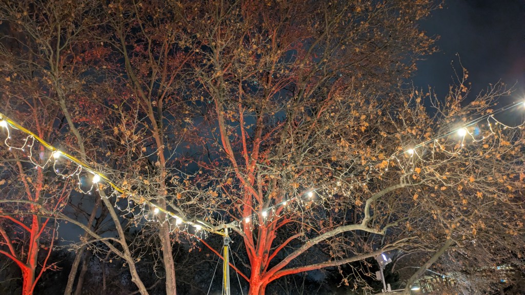 Lights at a Christmas market