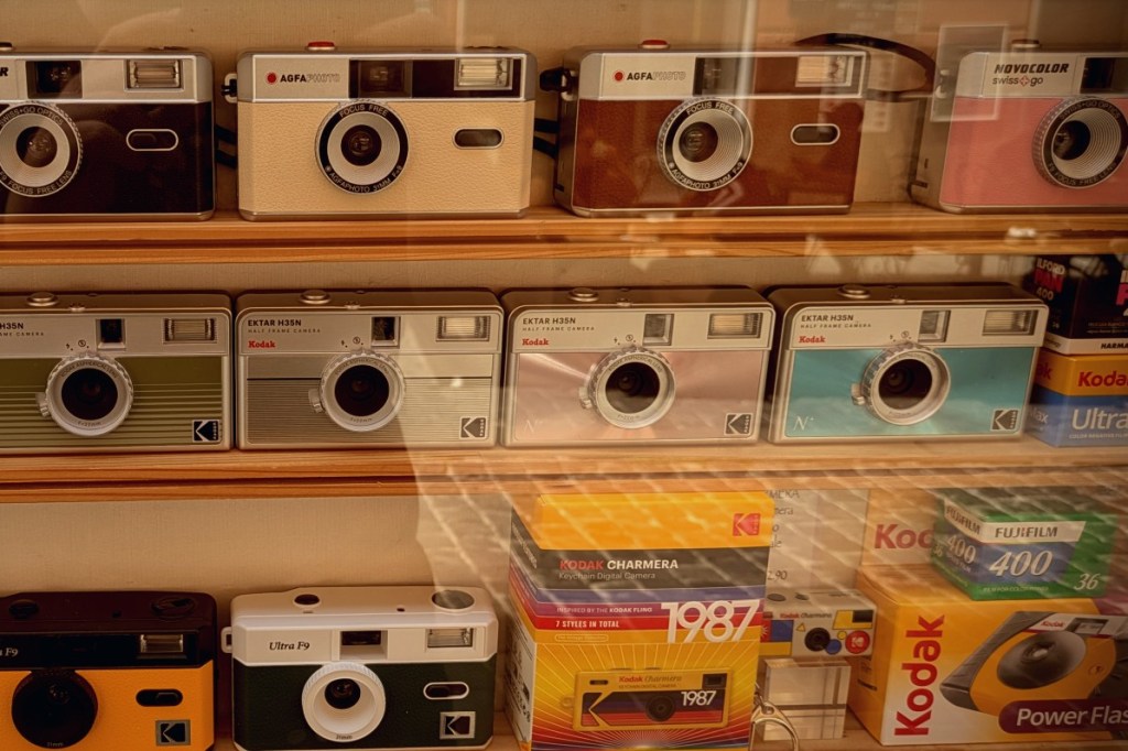 A bunch of cameras