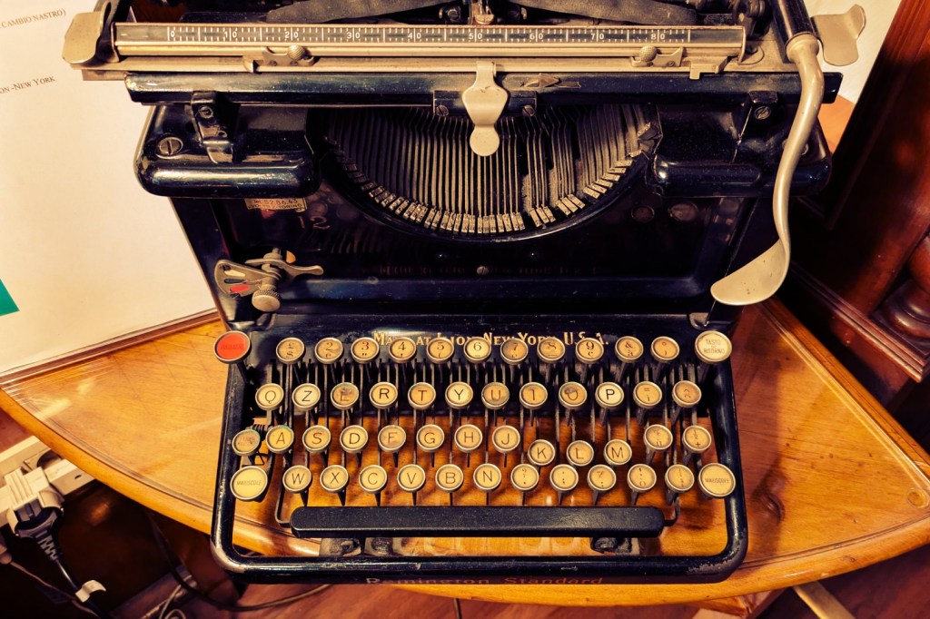 an old typewriter