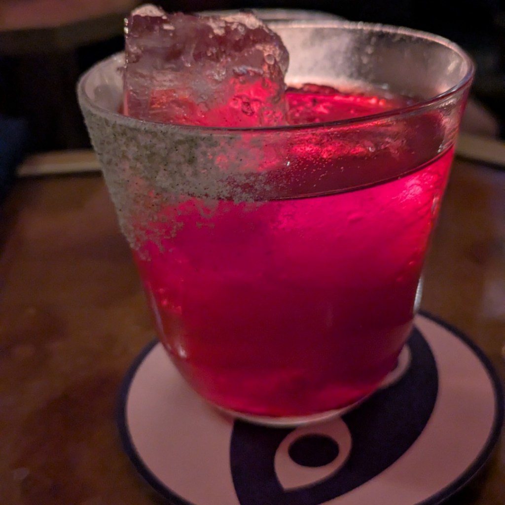 Cocktail with salt and pepper